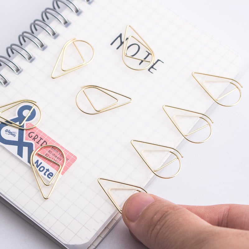 VENCINK 300 Pieces Gold Cute Paper Clips Stainless Steel Drop-Shaped Paper Clips for School Office Supplies Baby Shower Crafts Scrapbooking Bookmarks Kids Women Planners by VENCINK - Image 4
